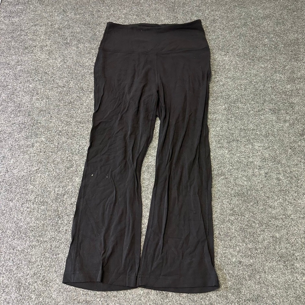 Lululemon Pants Womens Size 8 Black Groove Flare High Waisted Athletic Yoga